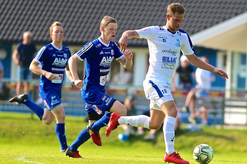 Måns Olström stängde matchen för IFK Berga med sitt 3–1-mål med 20 minuter kvar.