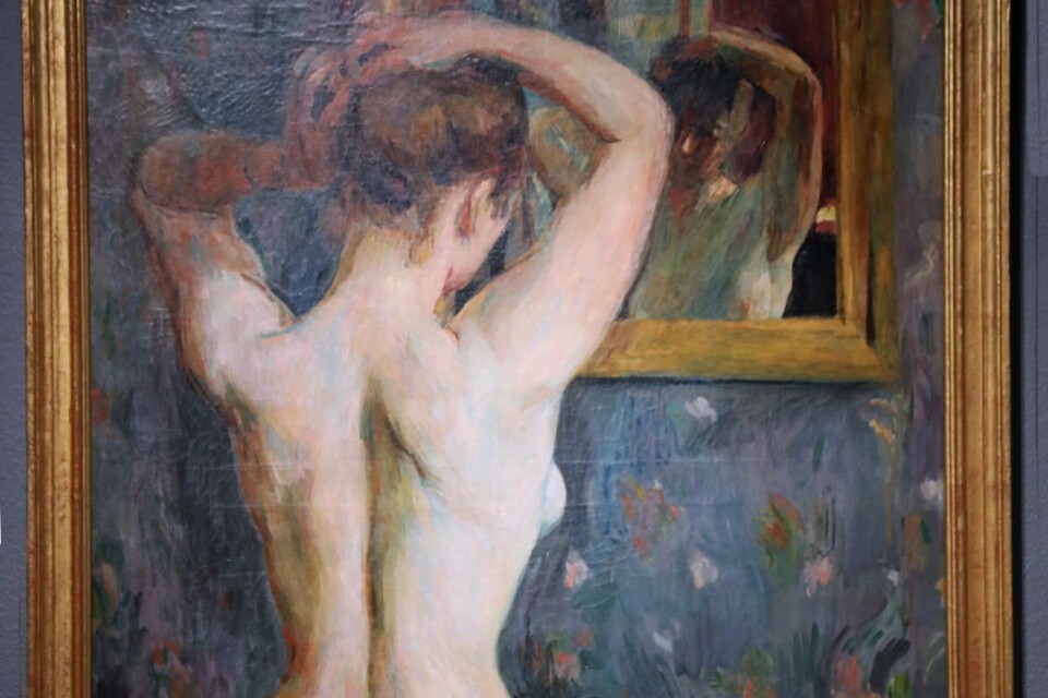 En av flera nakenstudier av den tyska målaren Hans Purrmann som visas på Gammel Strand.