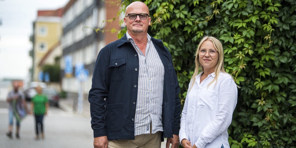 Jonas Bommeskär, företagsrådgivare, och Isabelle Jarny, företagsutvecklare, på Coompanion Blekinge.