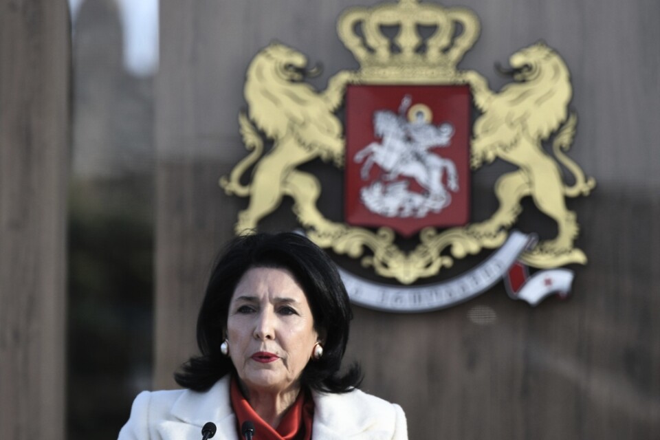 Georgiens president Salomé Zurabisjvili. Arkivbild.