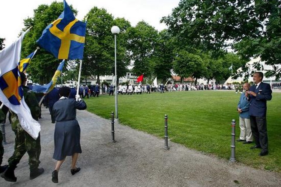 Det som först såg ut att bli en väldigt lugn nationaldag i Ystad...