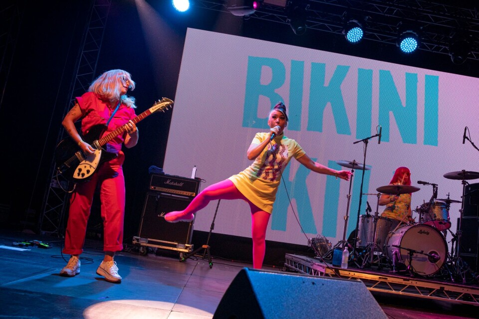 Det är första gången i Sverige för Bikini Kill.