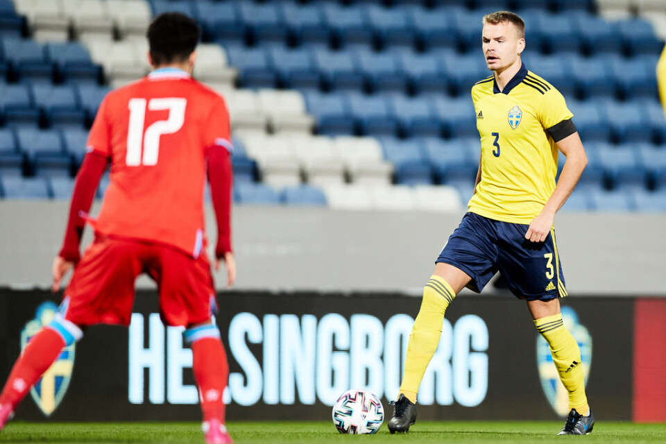 Gustav Henriksson, här i en match med U21-landslaget, lämnar Elfsborg för spel i Österrike. Arkivbild.