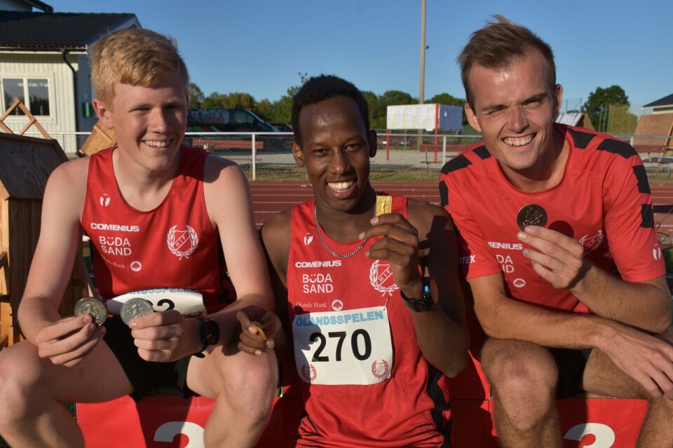 Love Carlsson, Omar Ismail och Anton Rehn vann medaljer på 5 000 meter.