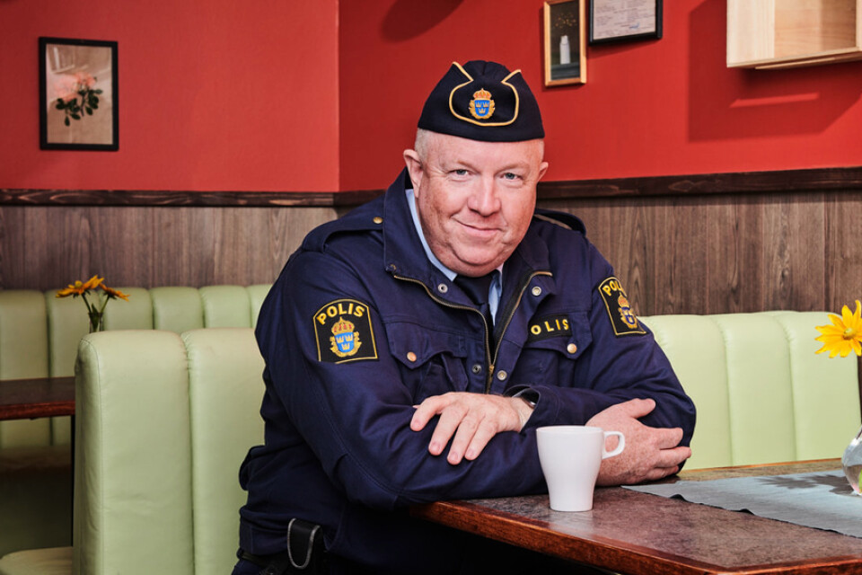 Anders Jansson spelar polismästaren i C Mores nya familjesatsning "LasseMajas detektivbyrå". Pressbild.