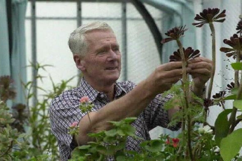Bra grogrund. Försvarsmakten har varit en plantskola för Sven-Åke Jansson när han sökt kunskap och erfarenheter. Nu kopplar han själv av i sitt eget växthus hemma i Färlöv&#x96; där växter och blommor är hans stora hobbie.