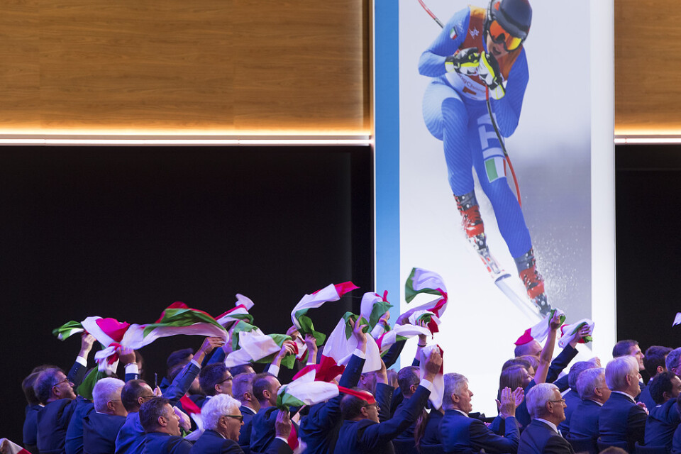 Italienskt jubel över OS 2026 som ska genomföras på sex olika tävlingsorter.