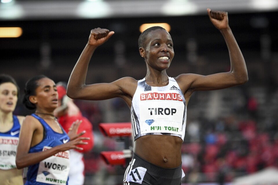 Agnes Tirop vann 5 000 meter under Diamond League-galan i Stockholm 2019. Arkivbild.