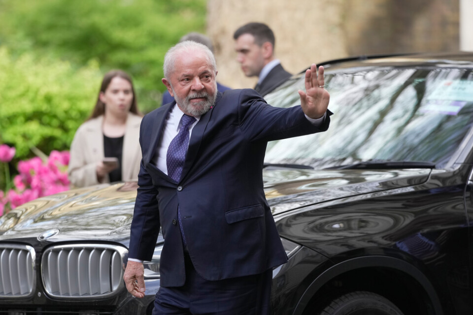 Brasiliens president Lula da Silva i Storbritannien i samband med kung Charles kröning.