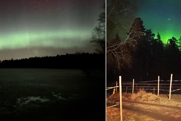 Oväntade norrskenet i natt – syntes över Borås