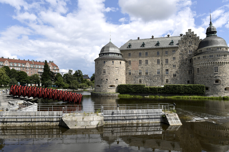 Ljusshowen skulle sättas upp på Örebro slott. Arkivbild.
