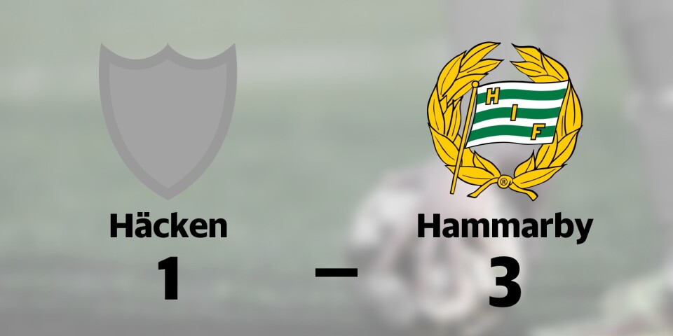 Hammarby vann mot Häcken på bortaplan