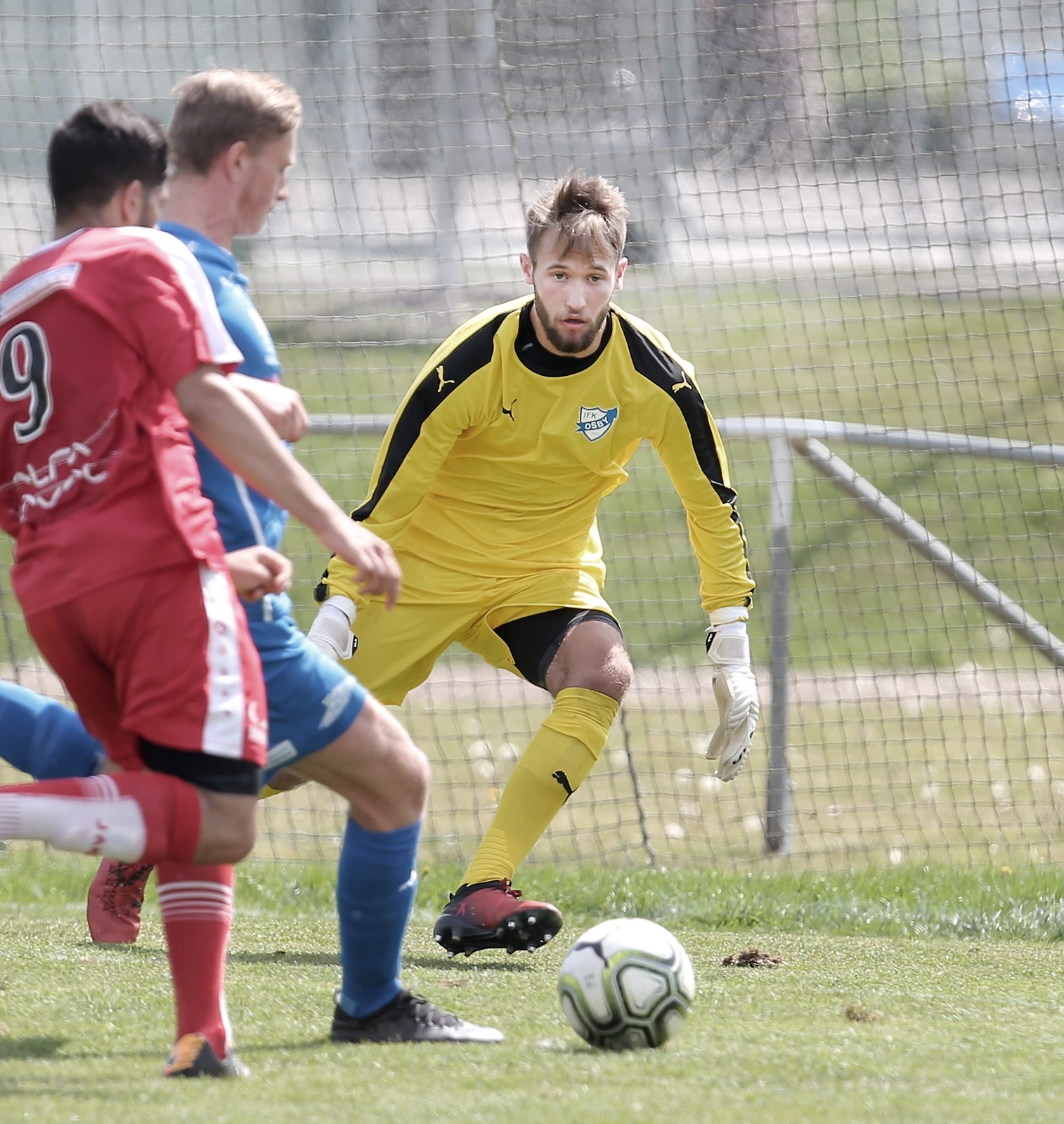 Snart 18-årige Niklas Stenfeldt-Karlsson kommer att vakta IFK Osbys mål framöver.                                       Foto: Stefan Sandström