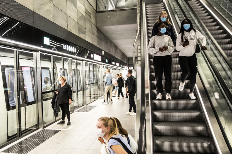 In Denmark, it’s mandatory to wear a face mask on public transport.