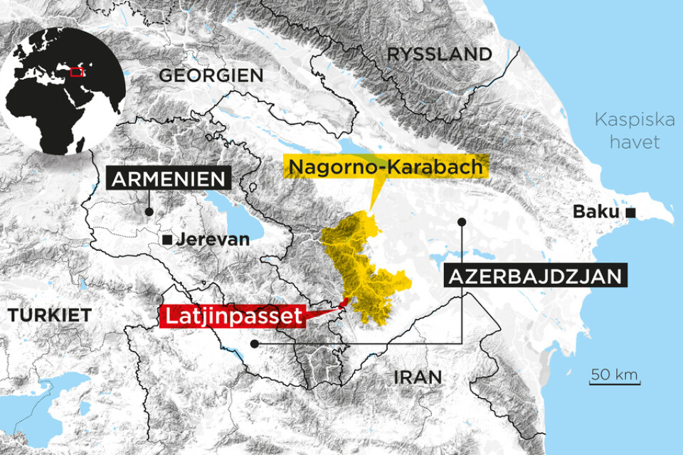 Latjinpasset förbinder utbrytarregionen Nagorno-Karabach med Armenien.