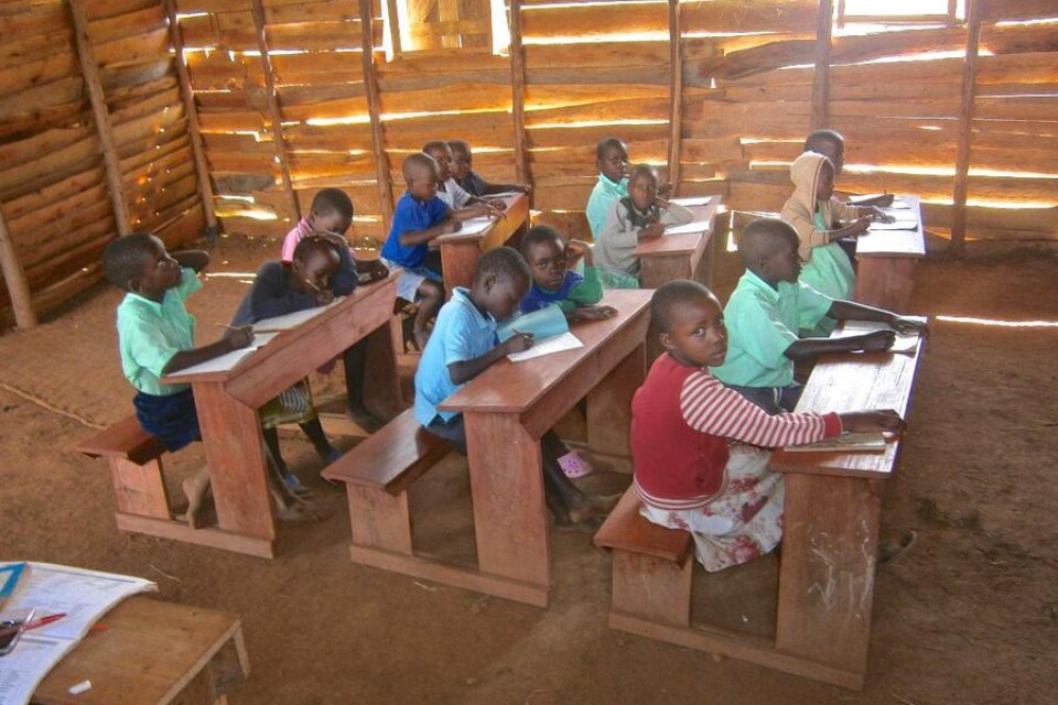 Barnen på Parents Hope Primary School är mellan 3?12 år. De kommer från svåra förhållanden och de flesta av dem skulle inta ha haft någon skolgång om inte Per Erik Falk och hans ugandiska vänner startat skolan. FOTO: PER ERIK FALK