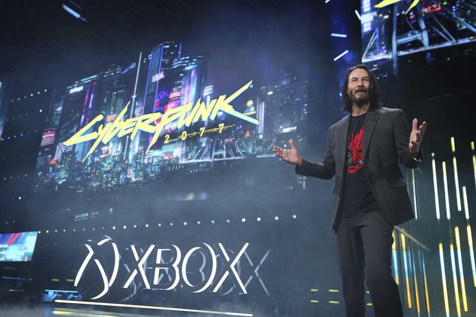 Keanu Reeves är en av skådespelarna i "Cyberpunk 2077". Han dök upp på Microsofts scen och pratade om det futuristiska spelet.