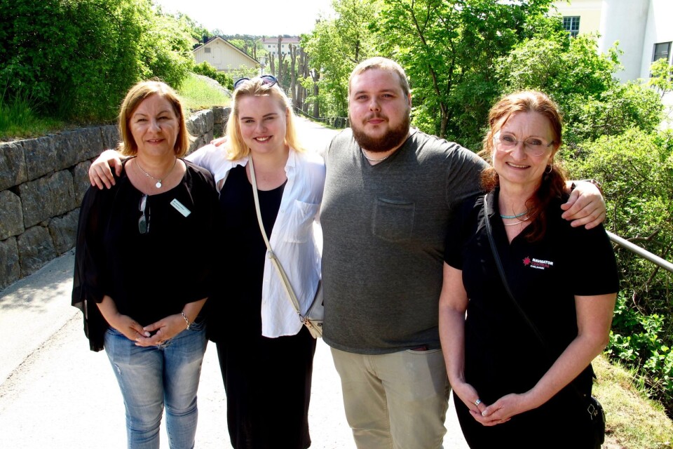 Nada Nedelén från Arbetsförmedlingen Blekinge, Amanda Olofsson, Niclas Jansson och Chiquita Persson från Navigatorcentrum i Karlshamn.