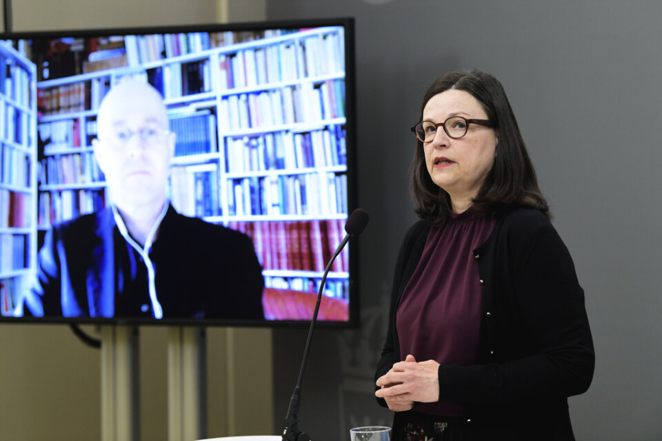 Regeringens särskilda utredare Björn Åstrand och utbildningsminister Anna Ekström (S) presenterade utredningens förslag om en mer likvärdig skola under en pressträff i Rosenbad.