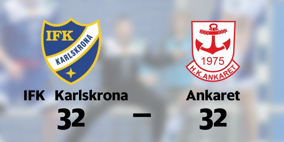 IFK Karlskrona och Ankaret kryssade efter svängig match