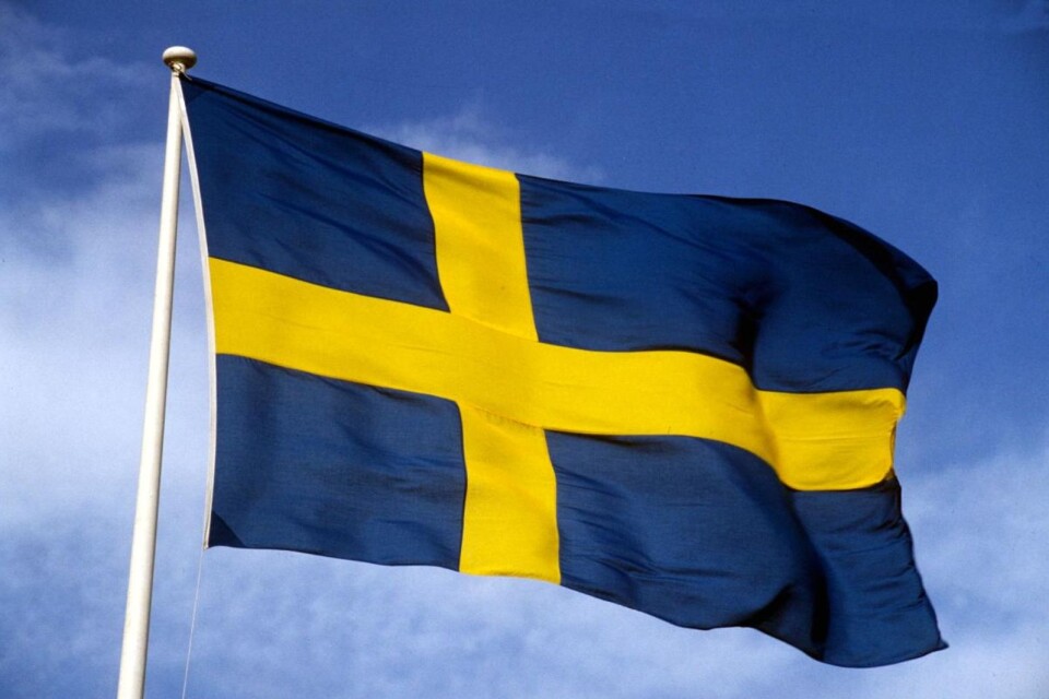 The Swedish flag.