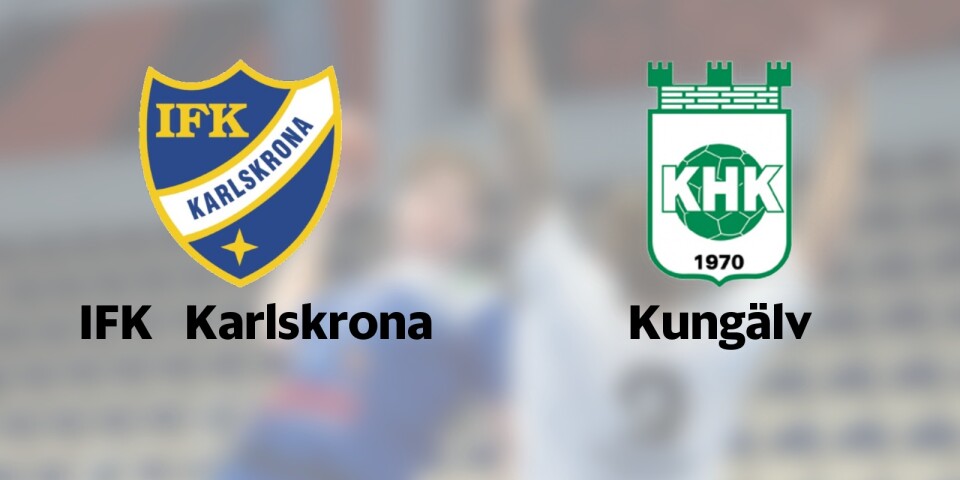 Formsvaga IFK Karlskrona mot Kungälv