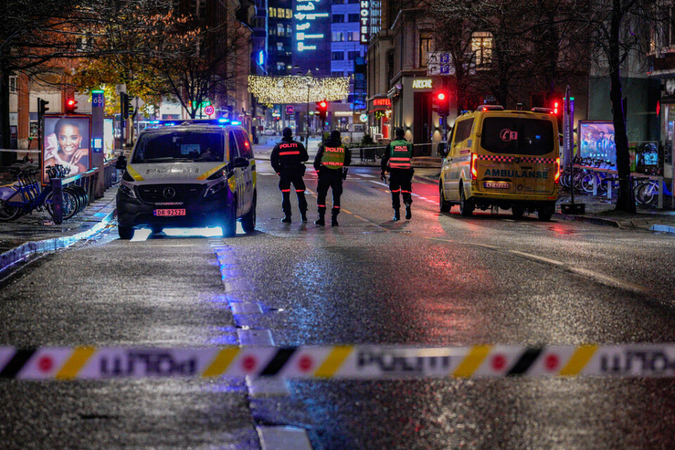 Avspärrningar i samband med ett mord med misstänkt gängkoppling i Oslo den 27 november.