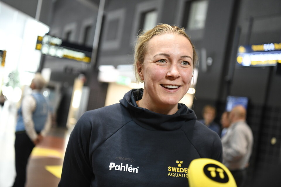 Sarah Sjöström i Sverige igen.