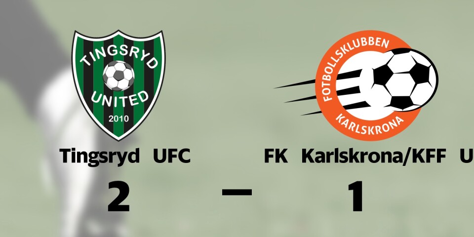 FK Karlskrona/KFF U förlorade borta mot Tingsryd UFC
