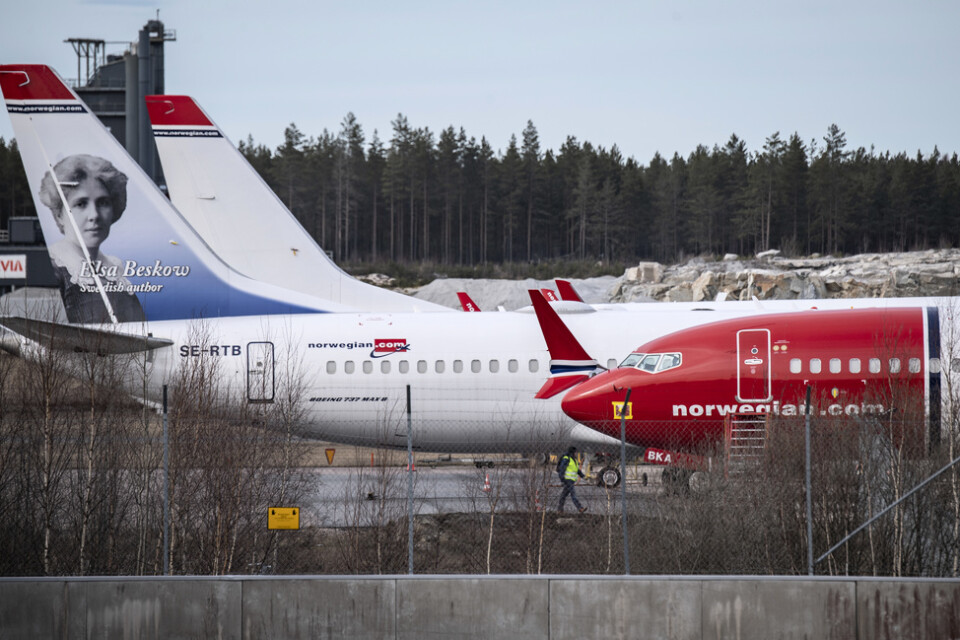 Flygbranschen är hårt drabbad av coronakrisen. Norska Norwegian har lagt fram en krisplan som får aktien att störtdyka på Oslobörsen. Arkivbild.