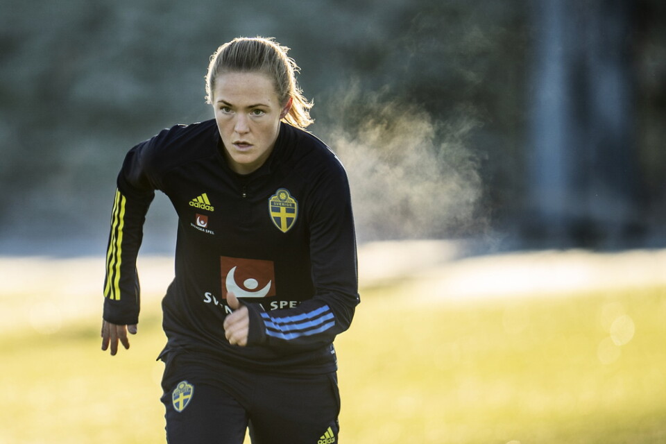 Magdalena Eriksson under den senaste landslagssamlingen i november.