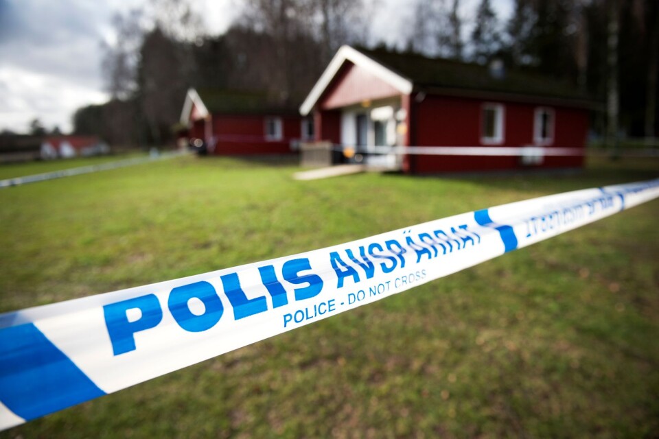 Ett gift par åtalades för att ha mördat sin granne i stugbyn i Degeberga.