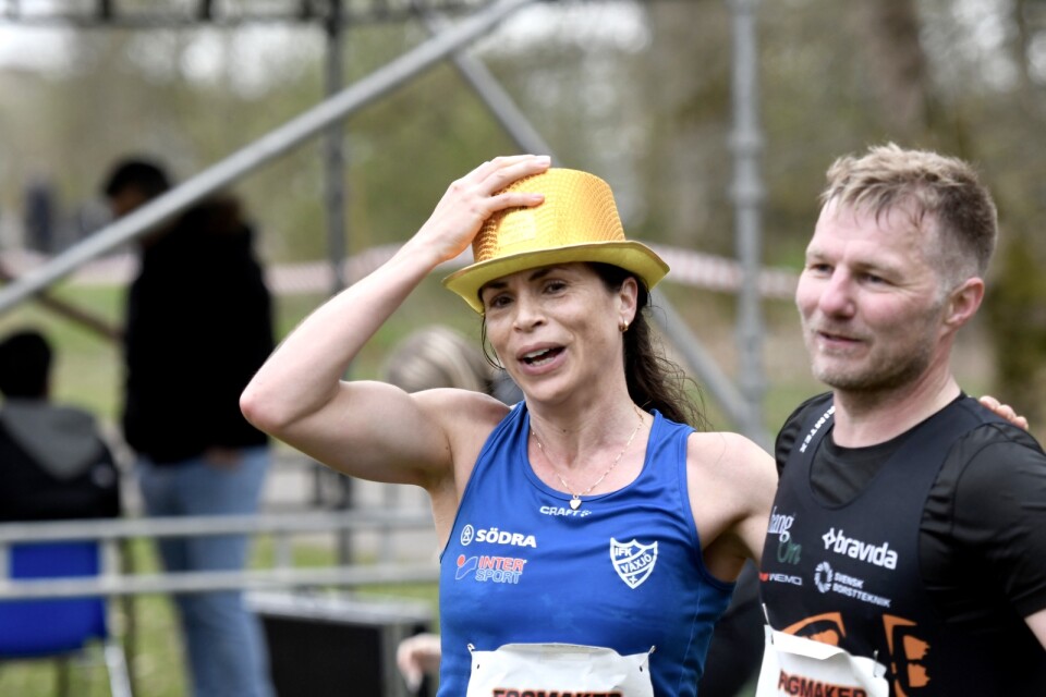 Emma Ahlstrand, IFK Växjö, var snabbaste kvinna i 21,1-kilometersloppet.