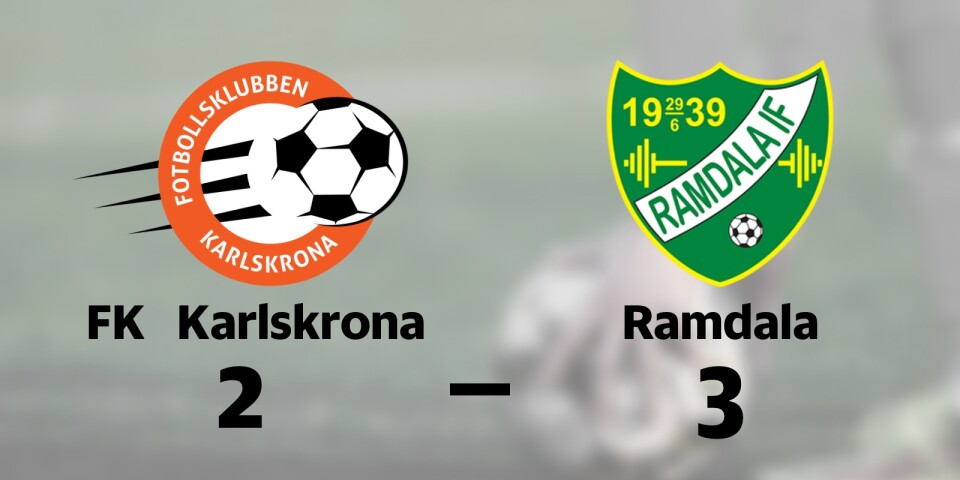 Segern mot FK Karlskrona gör Ramdala till serieledare