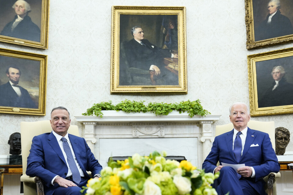 USA:s president Joe Biden träffade Iraks premiärminister Mustafa al-Kadhimi i Vita huset i måndags.