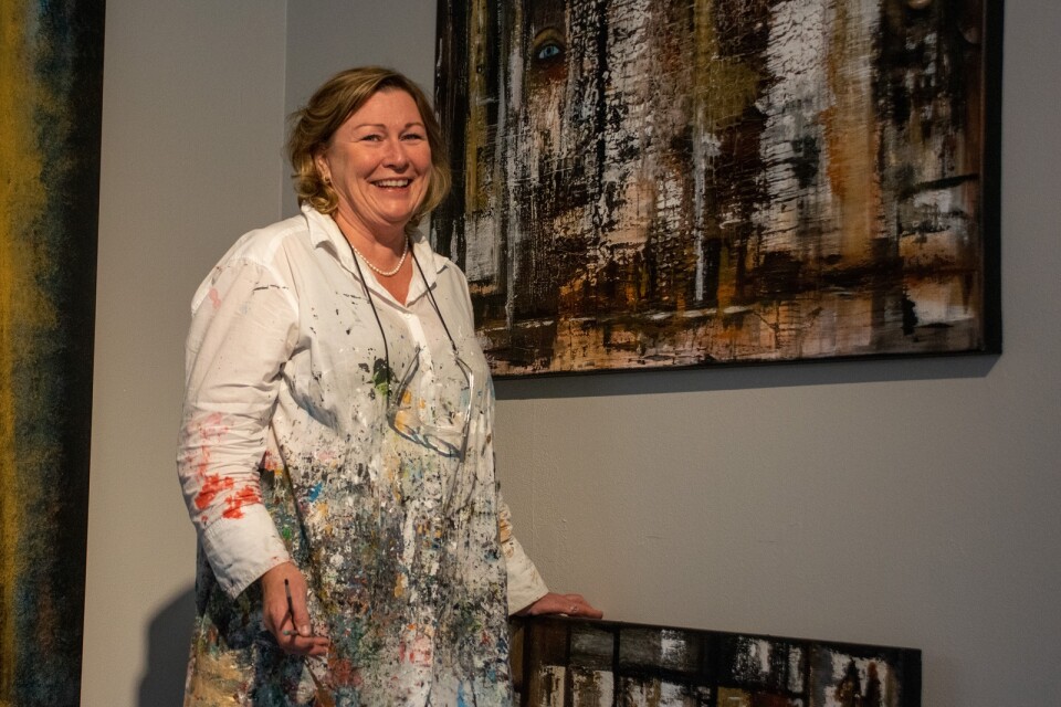 Marie Rimsberg älskar att mötet med människor som sker i galleriet.