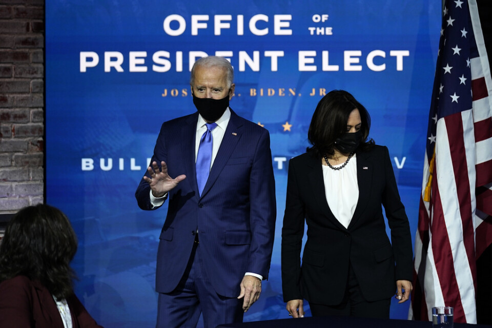 Joe Biden och Kamala Harris på en bild tagen tidigare i veckan.