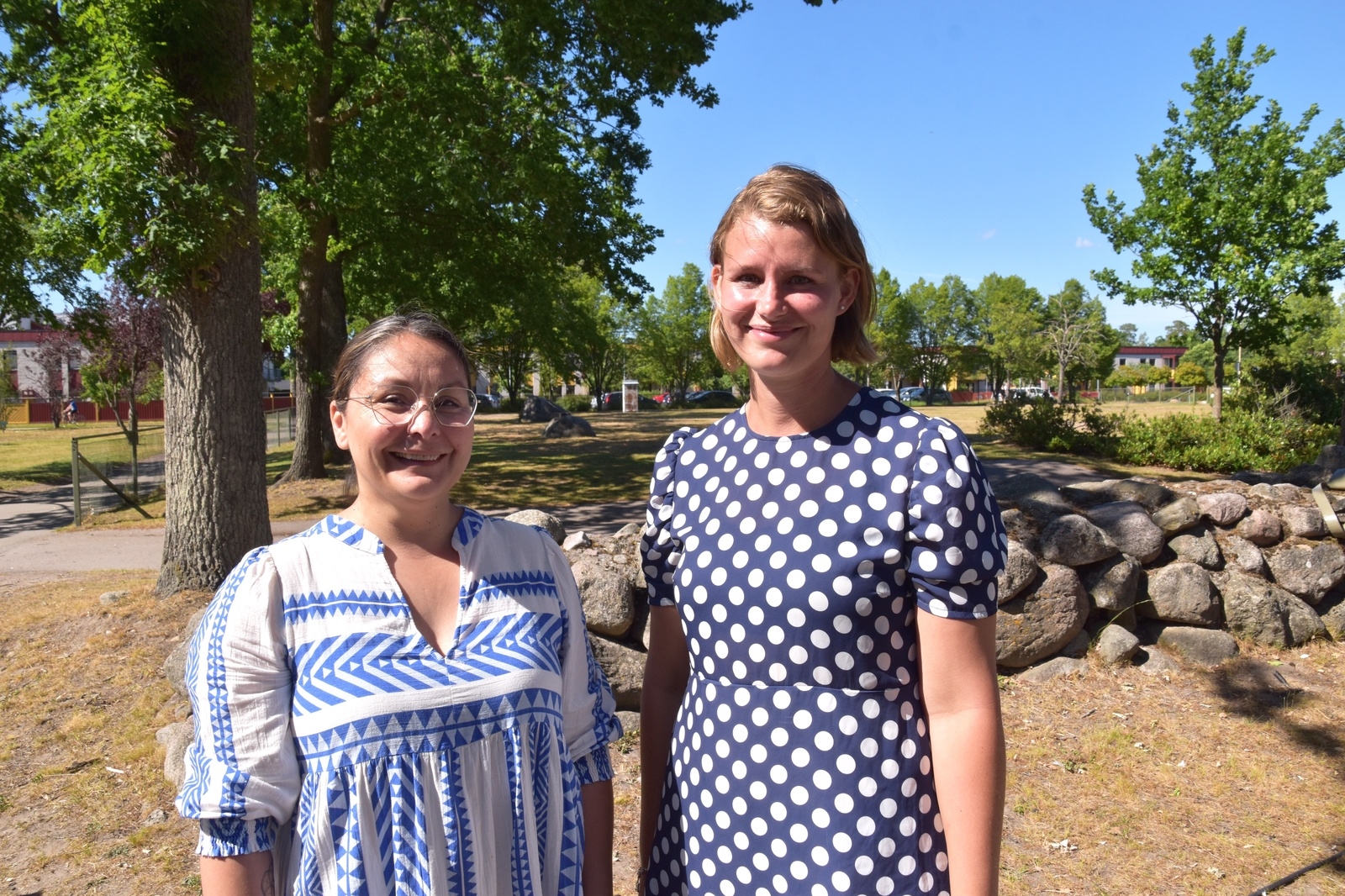 Kalmar kommuns projektledare Angelina Aravena tillsammans med Ella Kidell.
