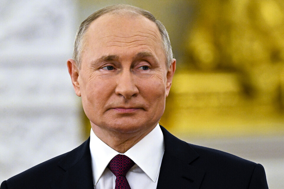 Rysslands president Vladimir Putin, fotograferad i Moskva på lördagen.