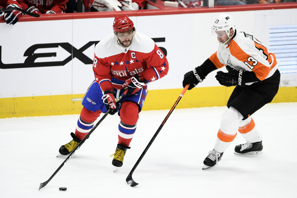 Målskyttet fungerade inte för Washingtons stjärna Alexander Ovetjkin när laget mötte Philadelphia i NHL-ishockeyn.