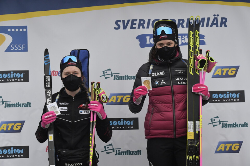 Elvira och Hanna Öberg imponerade i damernas kortdistans.
