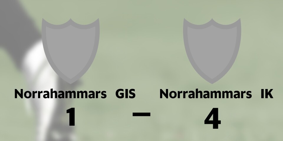 Norrahammars IK vann mot Norrahammars GIS på bortaplan