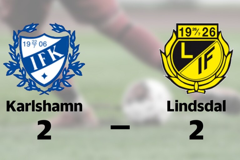 Lindsdal fixade en poäng mot Karlshamn