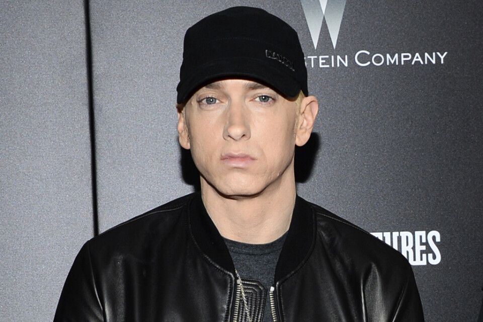 Eminem kan glädjas åt karriärens tionde förstaplats på den amerikanska albumlistan. Arkivbild.