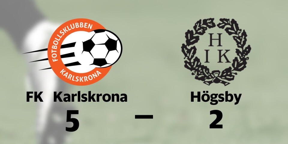 FK Karlskrona segrare hemma mot Högsby