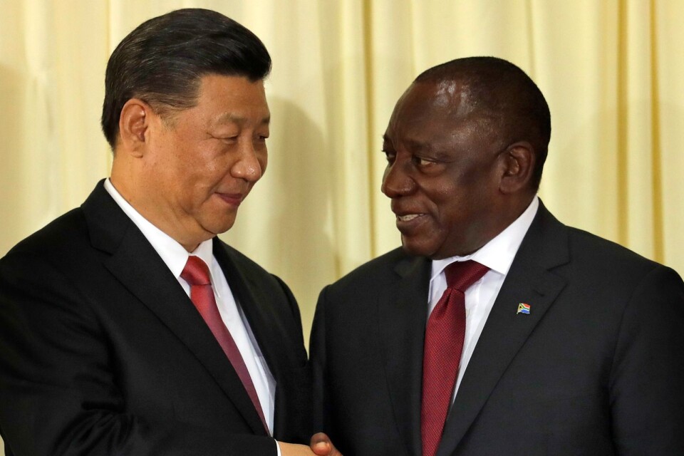 Kinas president Xi Jingping har lovat Sydafrikas president Cyril Ramaphosa nya miljarder.