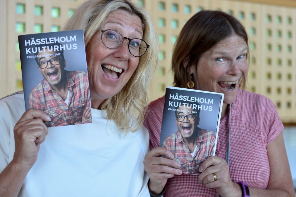 Chatarina Wilgotsson och Mia Dimblad ser fram emot höstens säsong i Kulturhuset. foto: eva frid