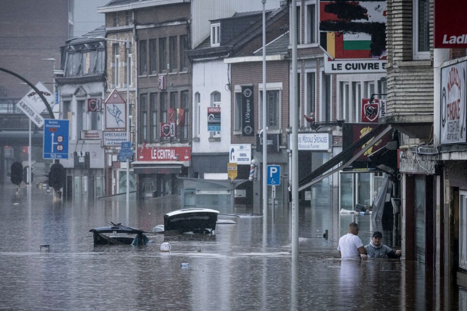 Översvämning i Liege.