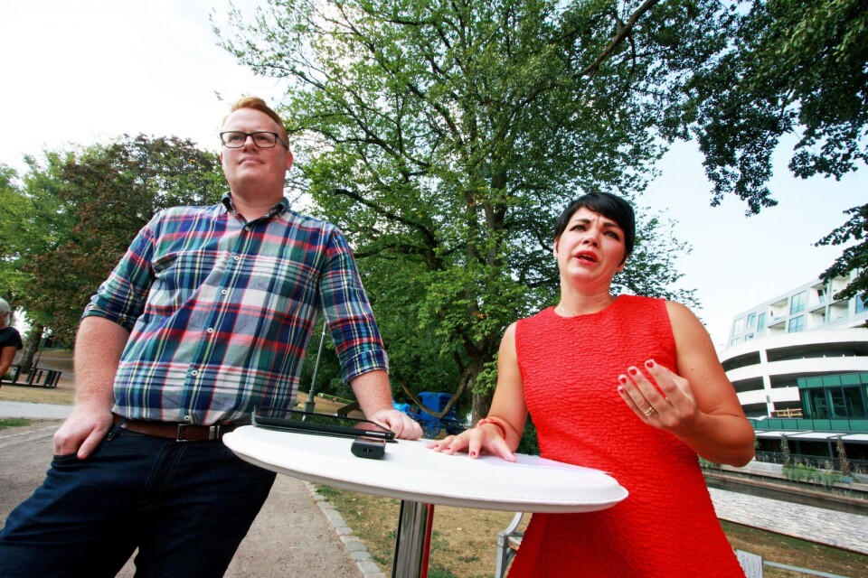 Stefan Lindborg och Ida Legnemark är de två översta namnen på Vänsterpartiets lista i Borås i år.