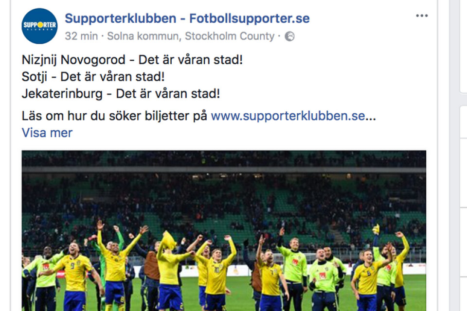 Svenska fotbollförbundet har börjar marknadsföra biljettförsäljningen till VM-slutspelet.